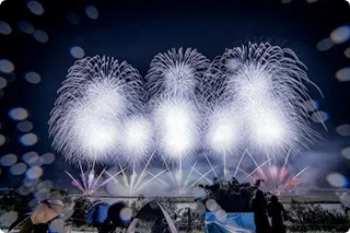 写真：やつしろ全国花火競技大会