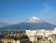 客室から見える富士山