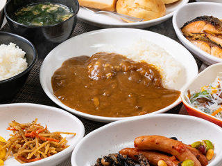 人気の朝食・夜カレー