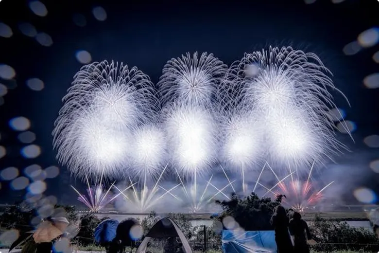 写真：やつしろ全国花火競技大会